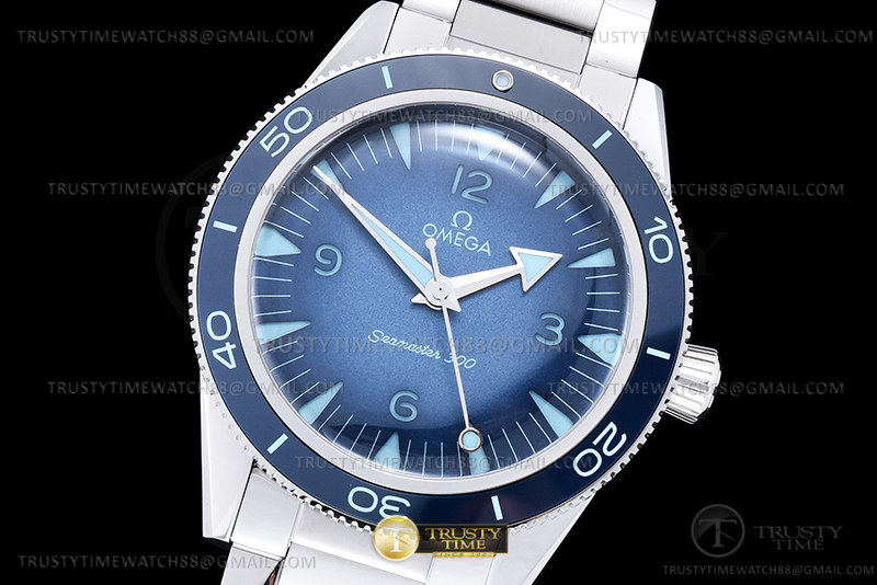 OMG0857A - Seamaster 300 Heritage 75th SS/SS S-Blue VSF A8912